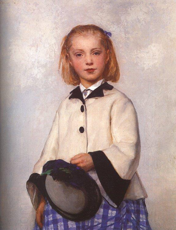 Albert Anker The Artist's Daughter Louise China oil painting art